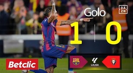 La Liga: Barcelona vs Osasuna, Golo 1-0 Raphinha (2025-2026)