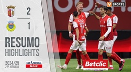 Liga Portugal Betclic: Sp. Braga 2 - 1 Arouca (2024-2025)