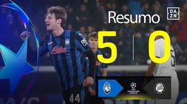 Liga Campeões: Atalanta 5 - 0 Sturm Graz (2024-2025)