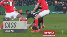 Liga Portugal Betclic: Sporting vs Benfica, Cartão Amarelo Otamendi, 34' (2024-2025)