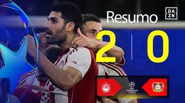 Liga Campeões: Olympiakos 2 - 0 Leverkusen (2025-2026)
