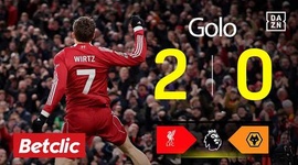 Premier League: Liverpool vs Wolves, Golo 2-0 Wirtz (2025-2026)