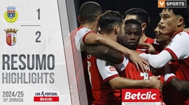 Liga Portugal Betclic: Arouca 1 - 2 Sp. Braga (2024-2025)