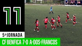 Liga de Futebol Feminino BPI: Fut. Benfica 7 - 0 A-dos-Francos (2019-2020)