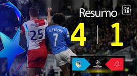 Liga Campeões: Paphos FC 4 - 1 Slavia (2025-2026)