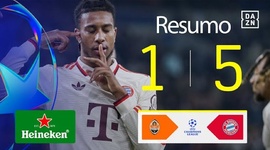 Liga Campeões: Shakhtar 1 - 5 Bayern München (2024-2025)