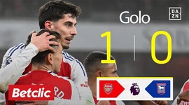 Premier League: Arsenal vs Ipswich Town, Golo 1-0 Havertz (2024-2025)