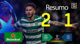 Liga Campeões: Sporting 2 - 1 PSG (2025-2026)