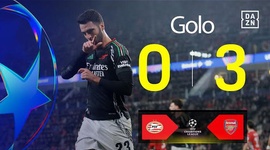 Liga Campeões: PSV vs Arsenal, Golo 0-3 Merino (2024-2025)