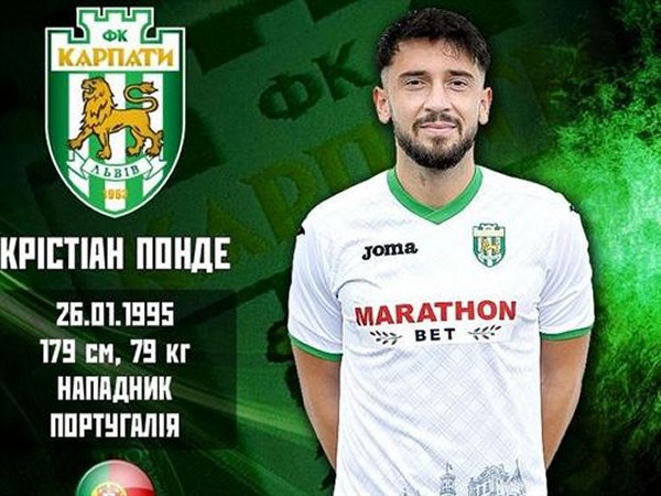 Mercado: Cristian Ponde assina com o Karpaty Lviv