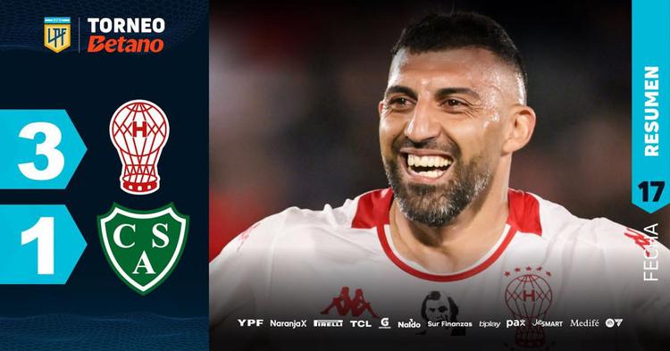 Liga Profesional: Huracán 3 - 1 Sarmiento de Junín (2024)