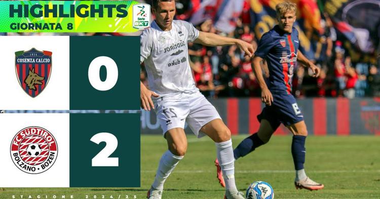 Serie B: Cosenza 0 - 2 FC Südtirol (2024-2025)