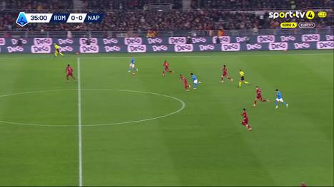 Serie A: Roma vs Napoli, Golo 0-1 David Neres (2025-2026)
