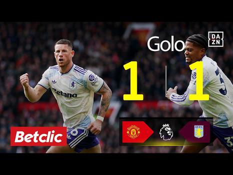 Premier League: Man Utd vs Aston Villa, Golo 1-1 Barkley (2025-2026)