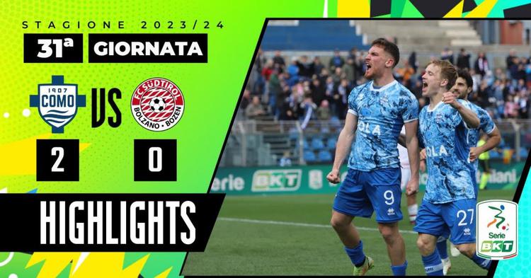 Serie B: Como 2 - 0 FC Südtirol (2023-2024)