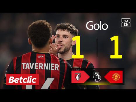 Premier League: AFC Bournemouth vs Man Utd, Golo 1-1 Ryan Christie (2025-2026)