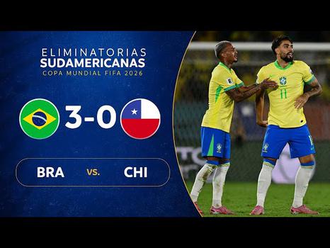 Qualificação Mundial América do Sul: Brasil 3 - 0 Chile (2026)