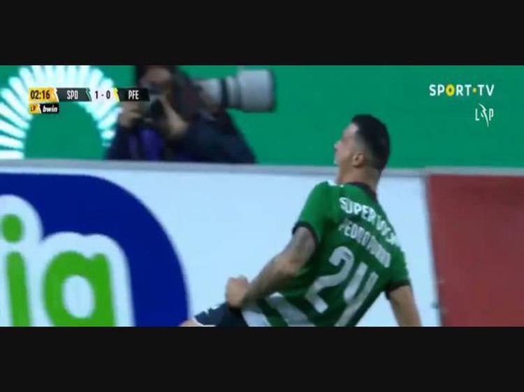 Liga Portugal Bwin: Sporting (1-0) Paços Ferreira, Golo Pedro Porro, 3m (2022-2023)