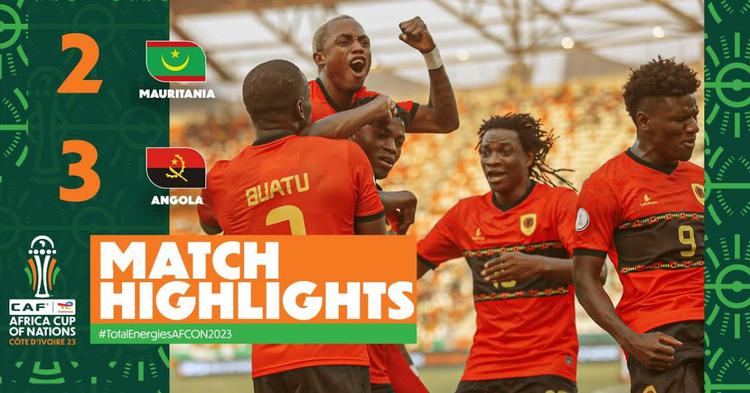 CAN: Mauritânia 2 - 3 Angola (2023)