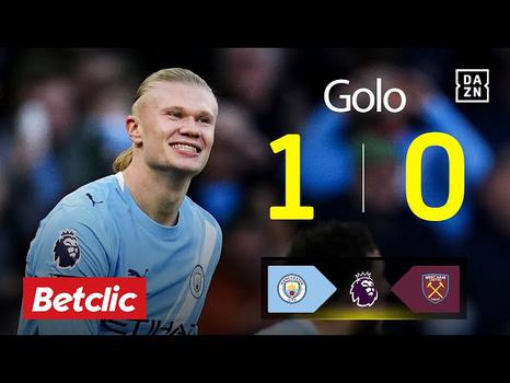 Premier League: Man City vs West Ham, Golo 1-0 Haaland (2025-2026)