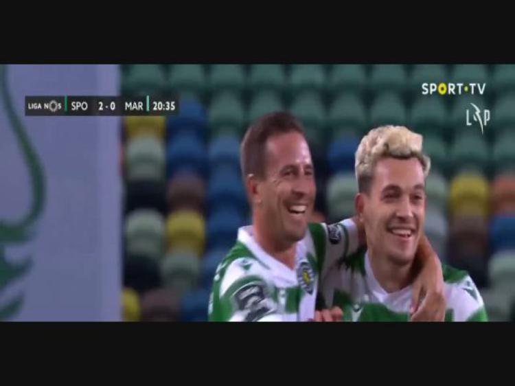 Liga NOS: Sporting (3-0) Marítimo, Golo Karo (p.b.), 21m (2020-2021)
