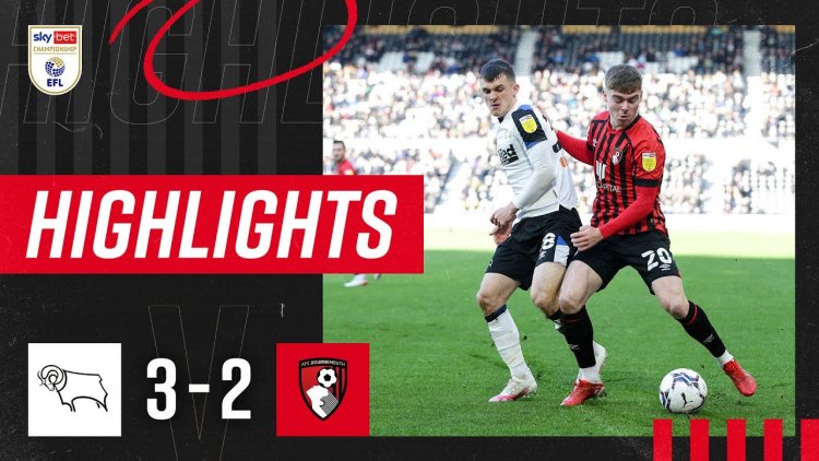 Championship: Derby County 3 - 2 AFC Bournemouth (2021-2022)