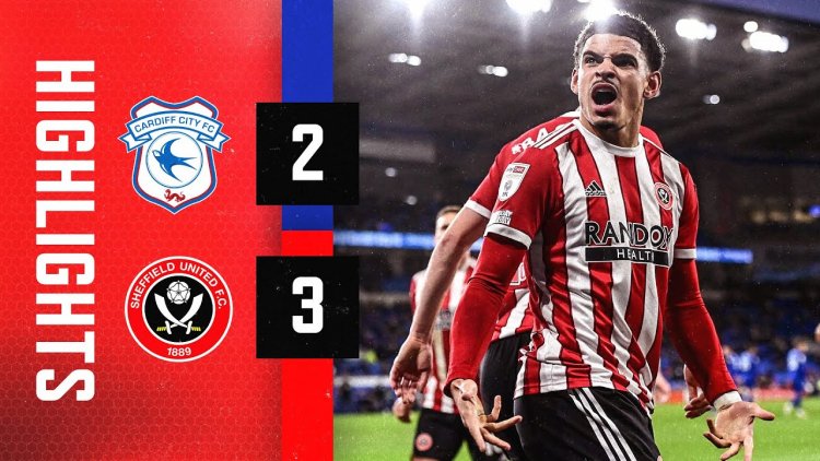 Championship: Cardiff City 2 - 3 Sheffield Utd (2021-2022)