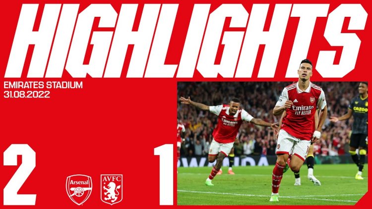 Premier League: Arsenal 2 - 1 Aston Villa (2022-2023)