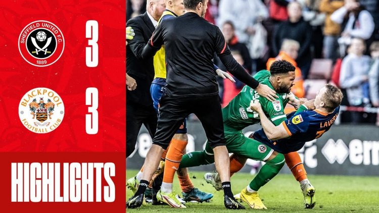 Championship: Sheffield Utd 3 - 3 Blackpool (2022-2023)