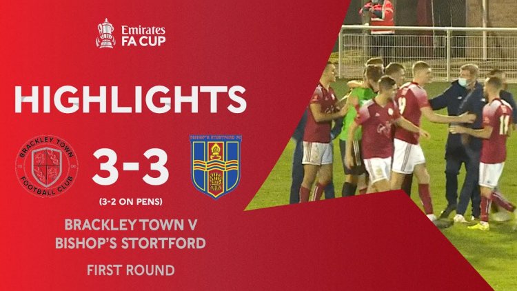 FA Cup: Brackley Town 3 - 2 g.p Bishops Stortford (2020-2021)