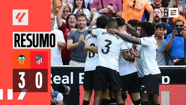 La Liga: Valência 3 - 0 Atlético Madrid (2023-2024)