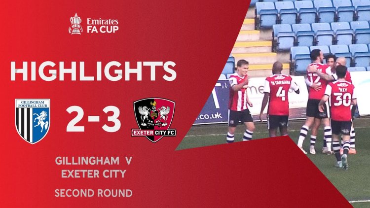 FA Cup: Gillingham 2 - 3 Exeter City (2020-2021)