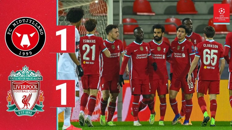 Liga Campeões: Midtjylland 1 - 1 Liverpool (2020-2021)