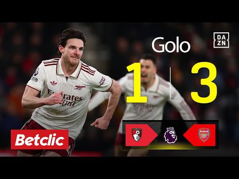 Premier League: AFC Bournemouth vs Arsenal, Golo 1-3 Rice (2025-2026)