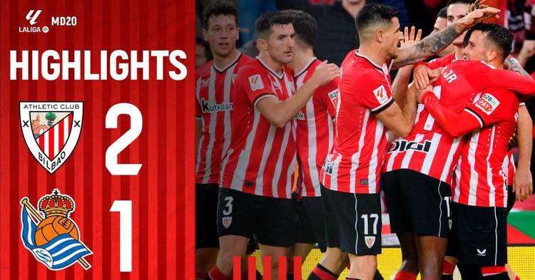 La Liga: Athletic Bilbao 2 - 1 Real Sociedad (2023-2024)