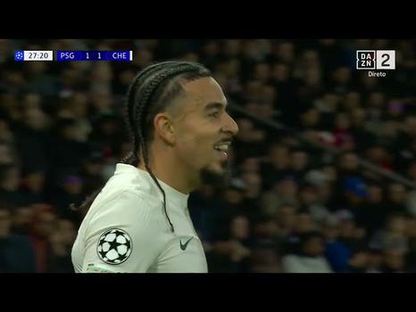 Liga Campeões: PSG vs Chelsea, Golo 1-1 Malo Gusto (2025-2026)