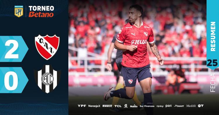 Liga Profesional: Independiente 2 - 0 Central Córdoba (2024)