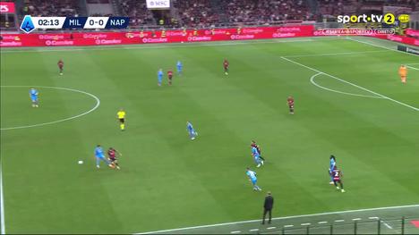 Serie A: Milan vs Napoli, Golo 1-0 A. Saelemaekers (2025-2026)