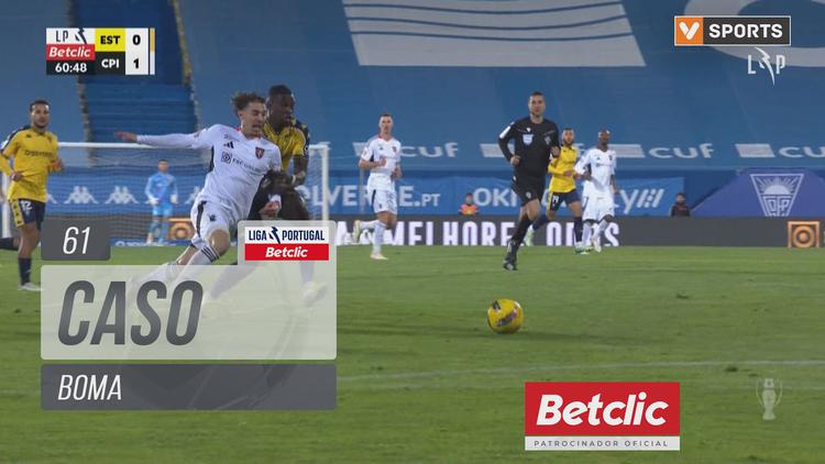 Liga Portugal Betclic: Estoril vs Casa Pia, Cartão Amarelo Boma, 61' (2024-2025)