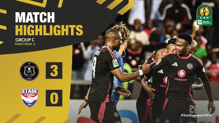 CAF Champions League: Orlando Pirates 3 - 0 Stade Abidjan (2024-2025)