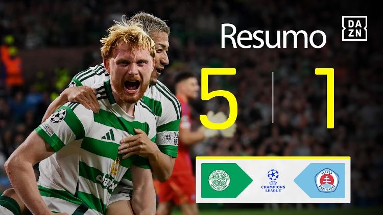 Liga Campeões: Celtic 5 - 1 Slovan Bratislava (2024-2025)