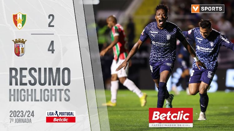 Liga Portugal Betclic: CF Estrela Amadora 2 - 4 Sp. Braga (2023-2024)