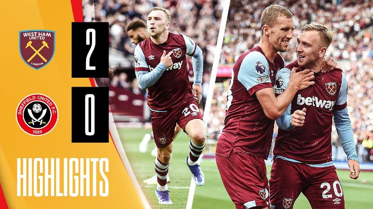 Premier League: West Ham 2 - 0 Sheffield Utd (2023-2024)