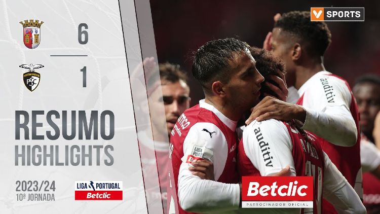 Liga Portugal Betclic: Sp. Braga 6 - 1 Portimonense (2023-2024)
