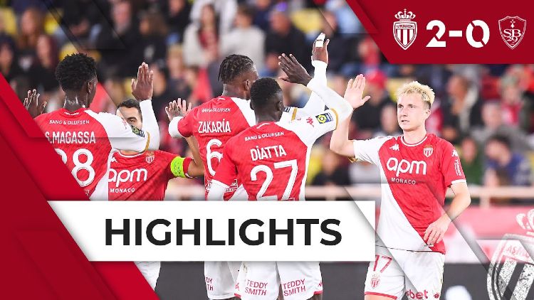 Ligue 1: Monaco 2 - 0 Stade Brest (2023-2024)