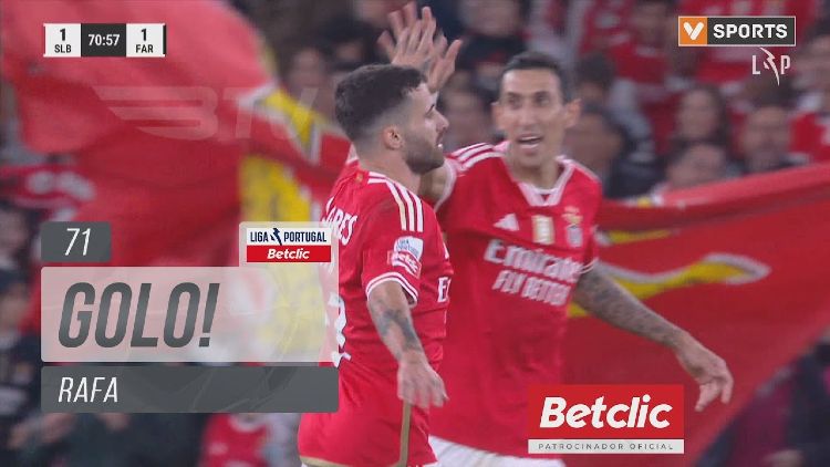 Liga Portugal Betclic: Benfica vs Farense, Golo 1-1 Rafa (2023-2024)