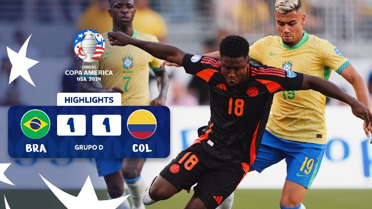 Copa América: Brasil 1 - 1 Colômbia (2024)