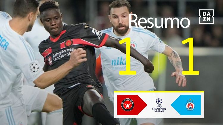 Liga Campeões: Midtjylland 1 - 1 Slovan Bratislava (2024-2025)