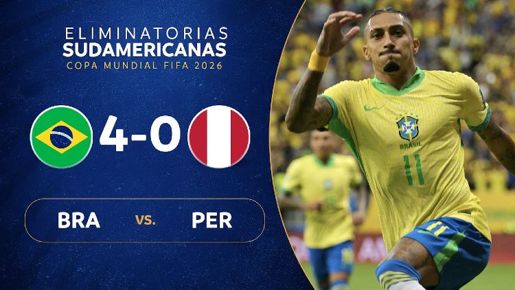 Qualificação Mundial América do Sul: Brasil 4 - 0 Peru (2026)