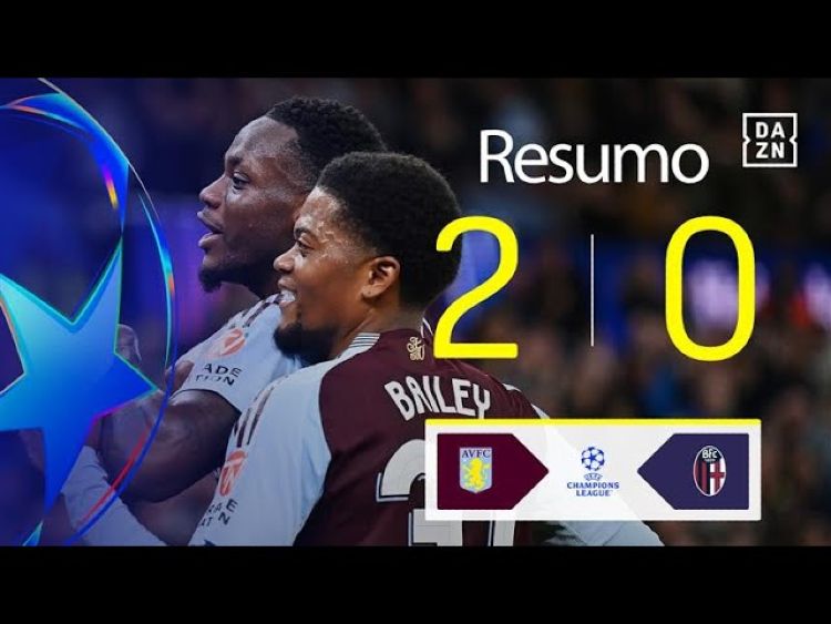 Liga Campeões: Aston Villa 2 - 0 Bologna (2024-2025)